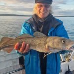 Bob with his 5lb 8oz Cod caught in October